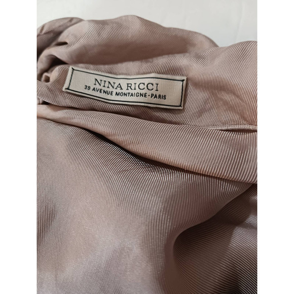 NINA‎ RICCI Dress Made in France Pockets FR 36 US 4 Small Dusty Rose Pale Pink - Picture 8 of 10